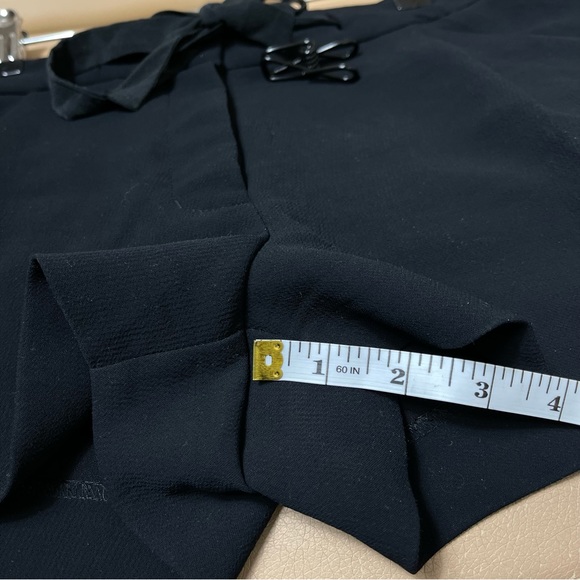 ARITZIA Wilfred Exergue Pleated Tie Front Black Minimalist Dress Short Size 8 - Picture 13 of 13